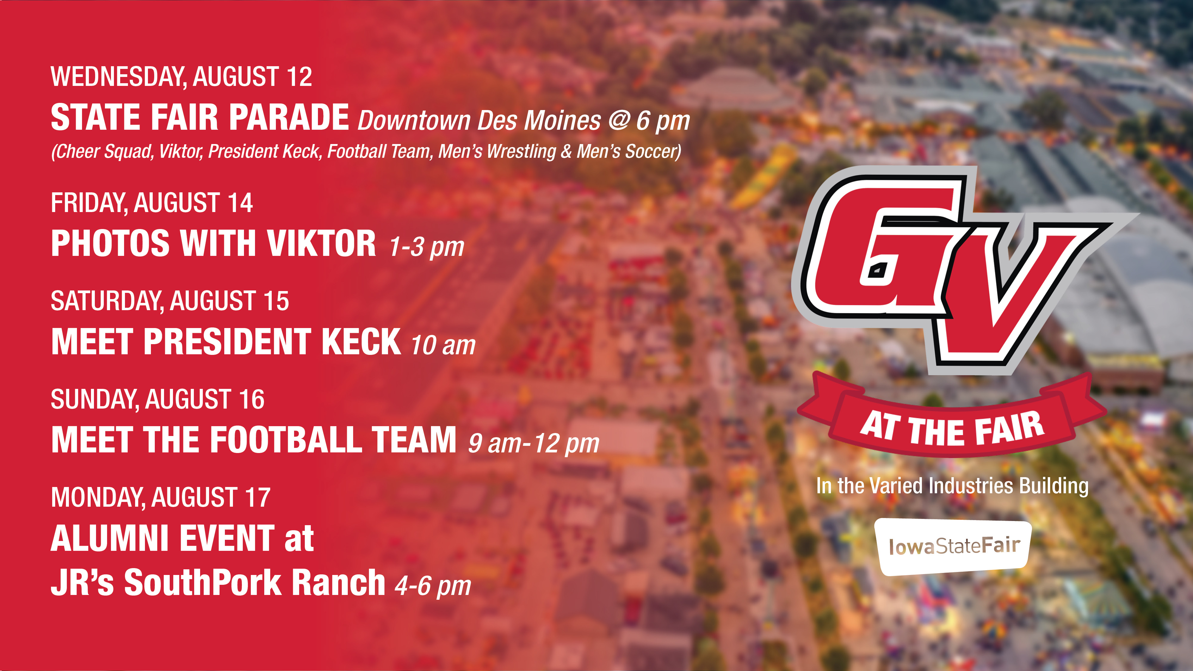 2026 GV at the Fair schedule 2026 GV at the Fair schedule